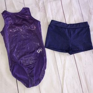 Purple child medium (5-6) gk leotard gymnastics
